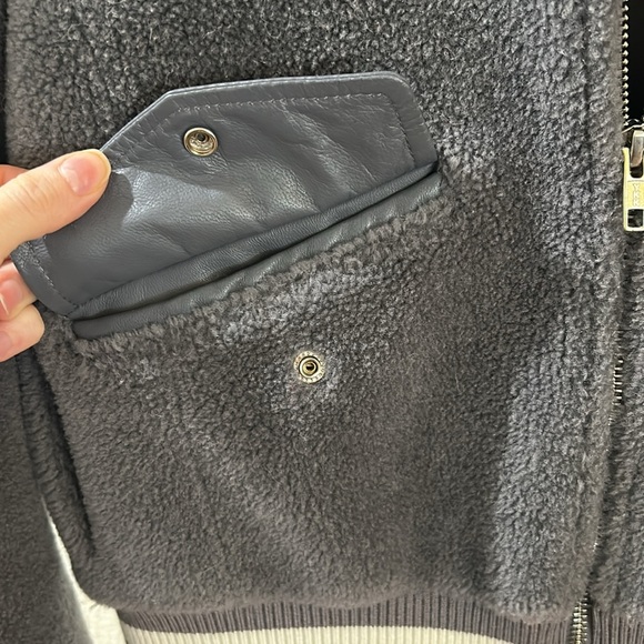 Samantha Sipos Grey Varsity Bomer Jacket - Picture 6 of 6